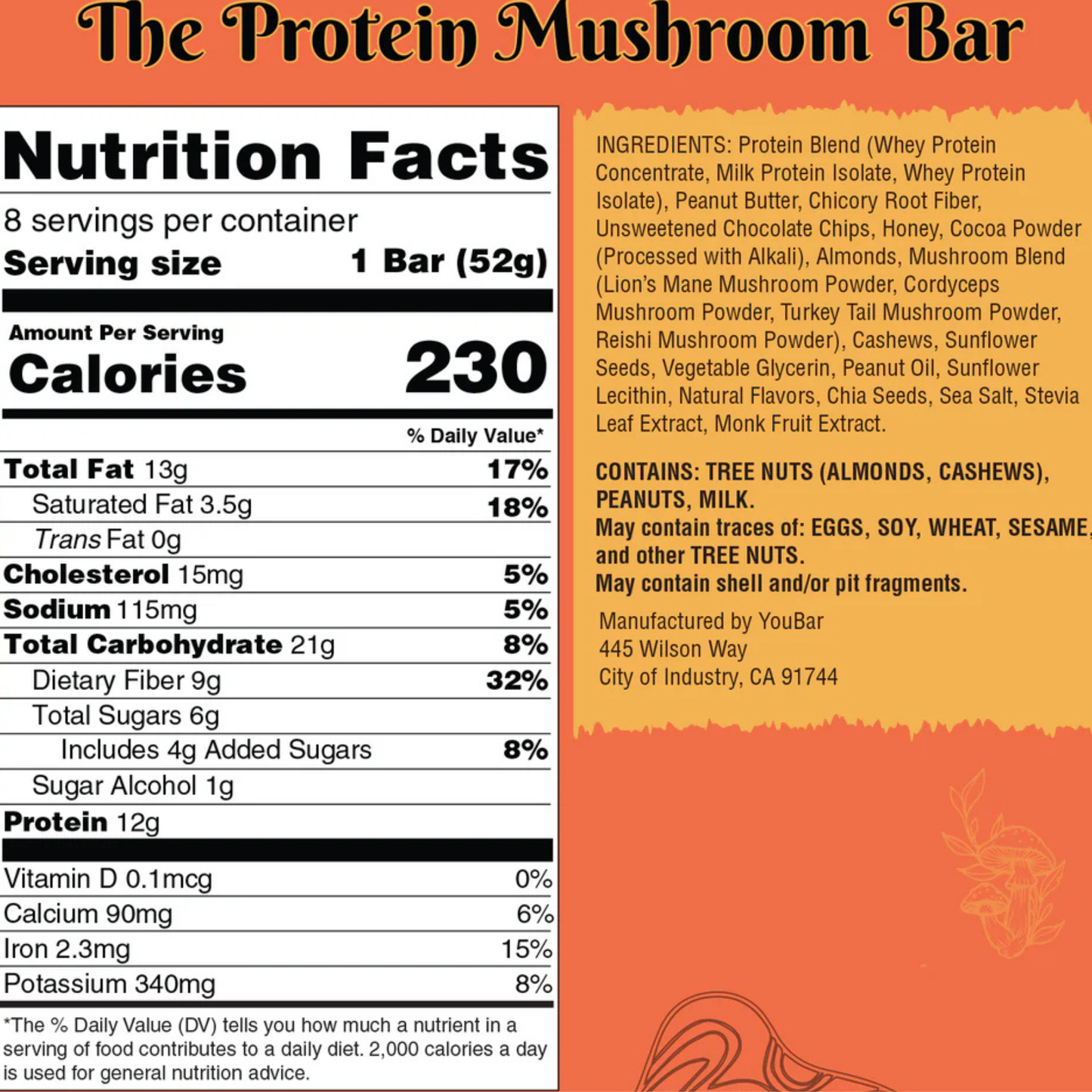 Mushroom Protein Bar