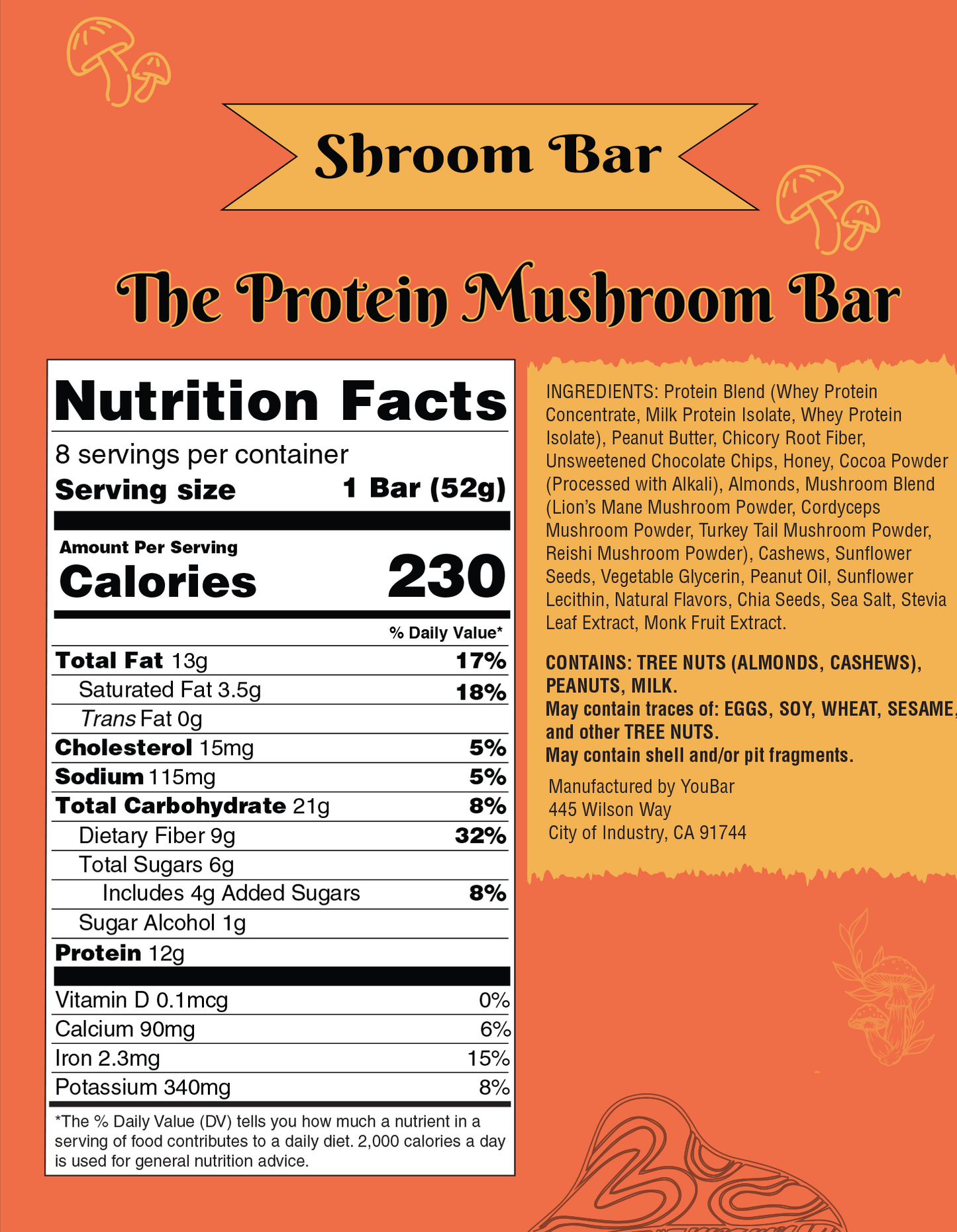 Shroom Bar- Pack of 8